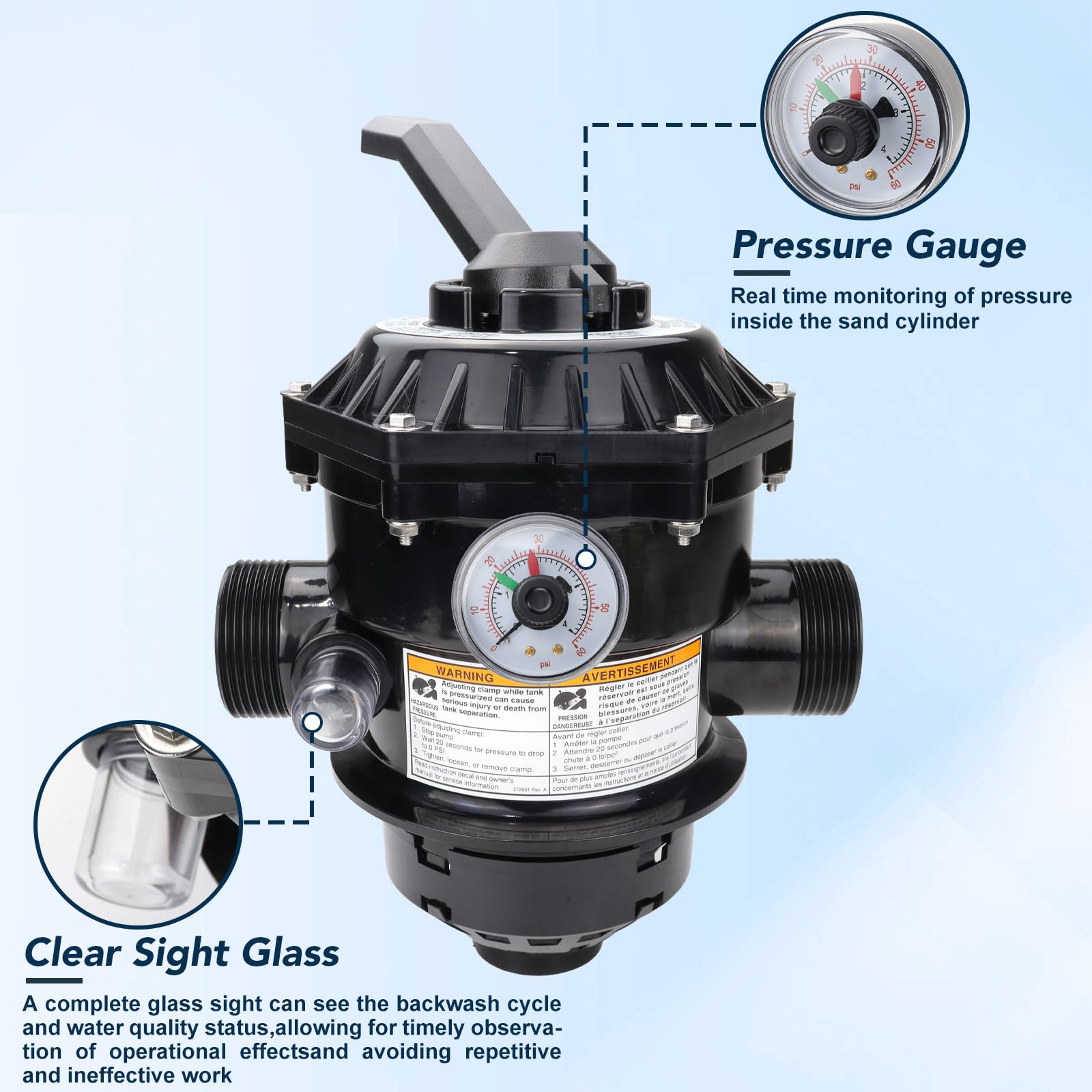 【309】tomo Amazon.com: 262506 1-1/2-Inch 6-Way Clamp Style Valve